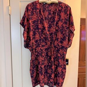 Land’s End Bathing Suit Cover-Up black and red M/L